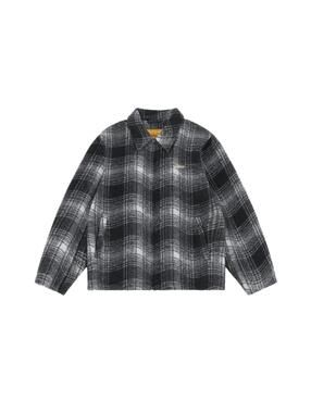 Dime Wave Plaid Jacket Charcoal • M